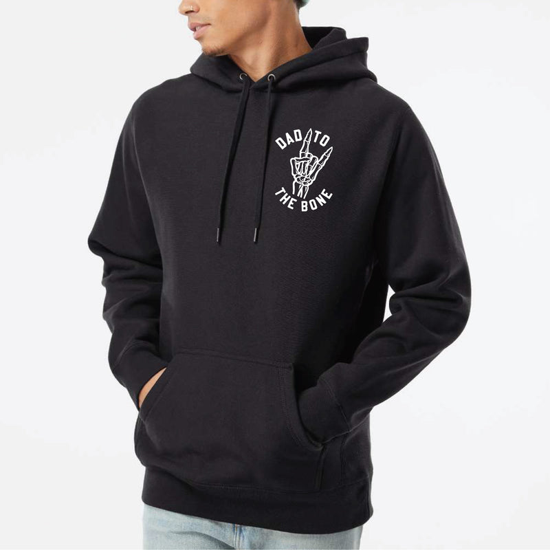 2023 FATHER'S DAY - Embroidered Heavyweight Hoodie - BLACK w/ White Thread