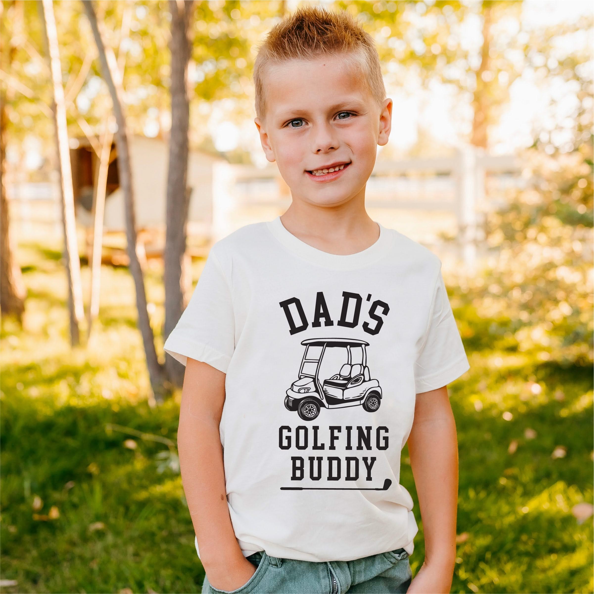 Dad's Golfing Buddy - Child Tee Little Mama Shirt Shop