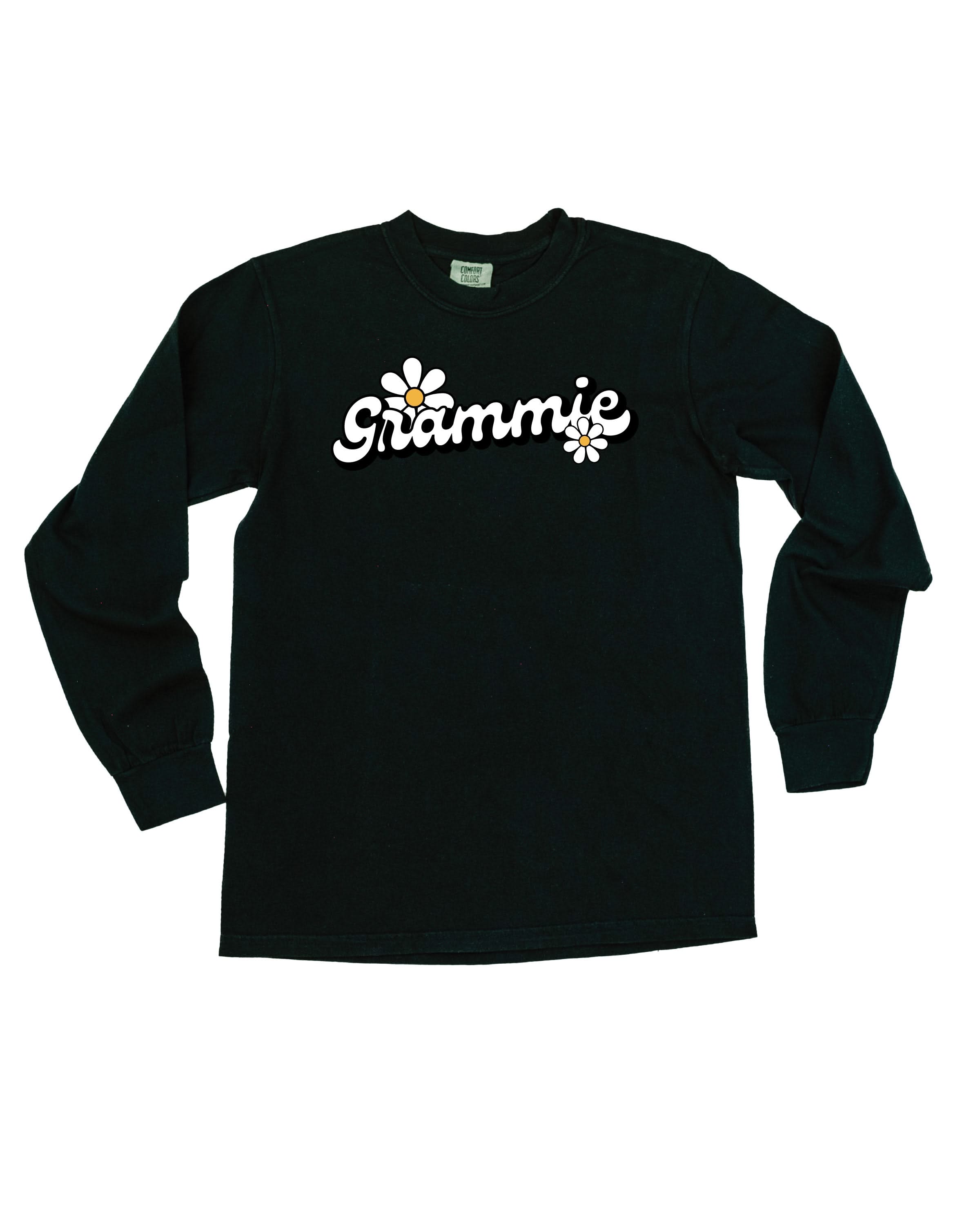 Daisy Name (f&b) - "________" - (Choose Your Name) - LONG SLEEVE Comfort Colors Tee Little Mama Shirt Shop