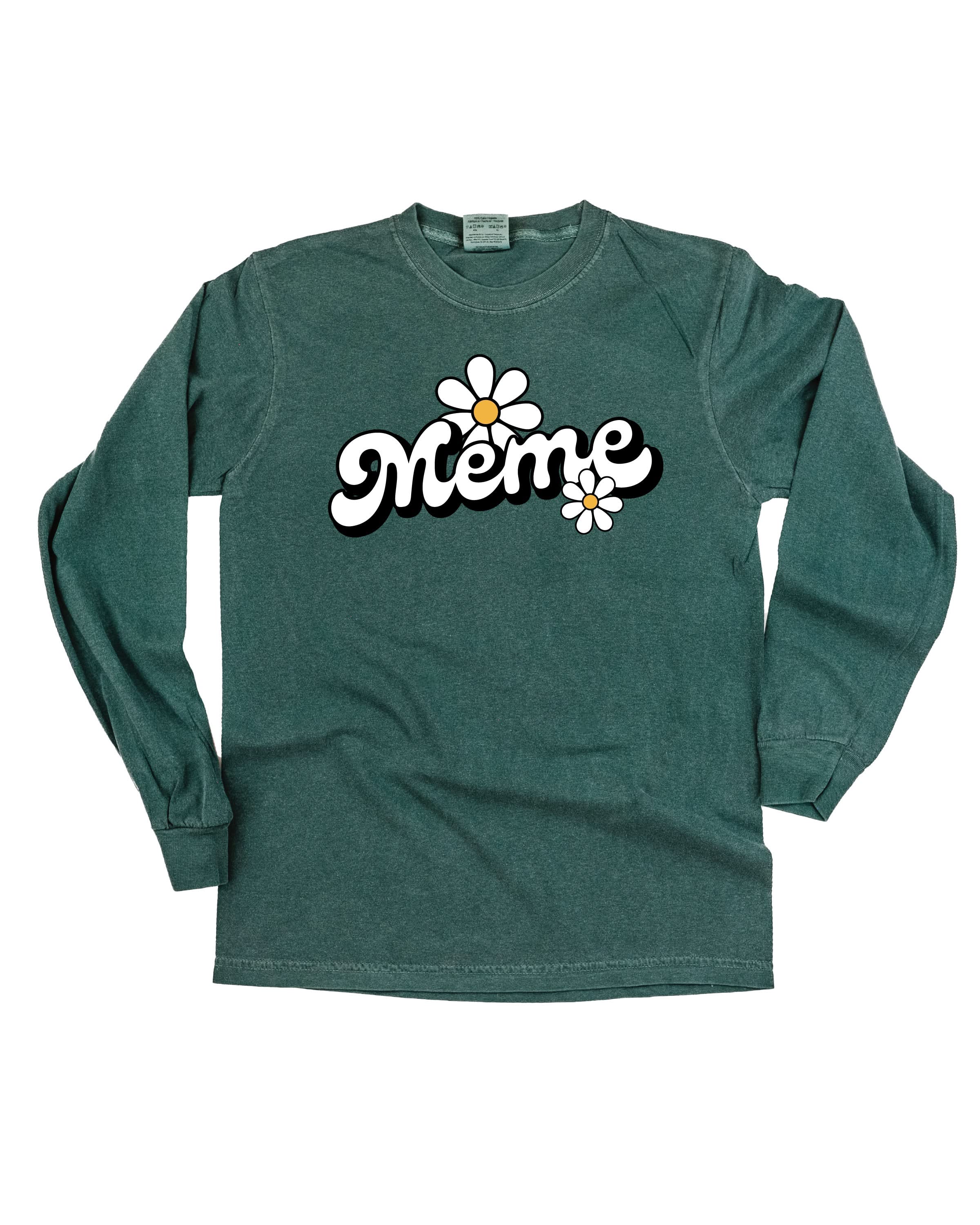Daisy Name (f&b) - "________" - (Choose Your Name) - LONG SLEEVE Comfort Colors Tee Little Mama Shirt Shop