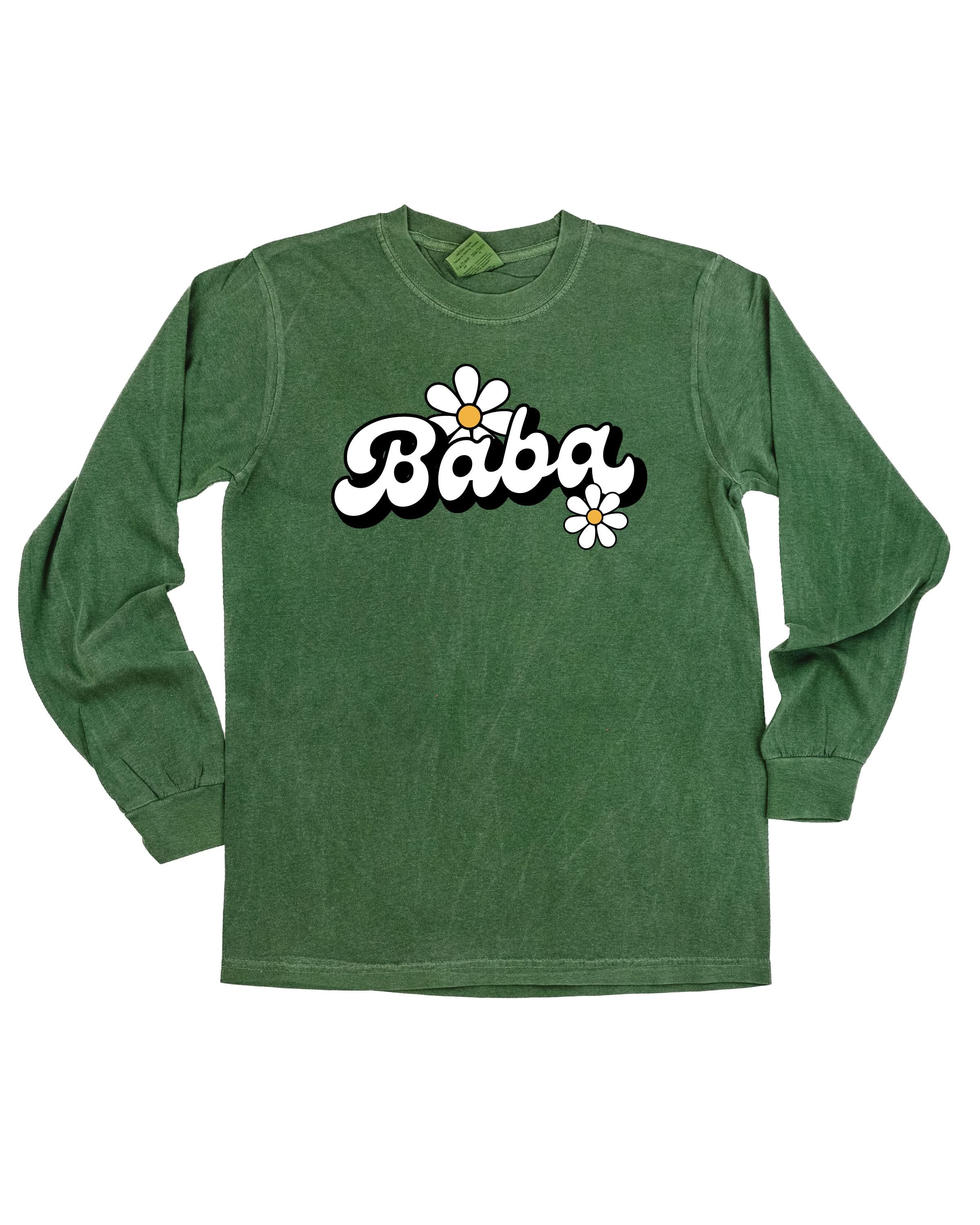 Daisy Name (f&b) - "________" - (Choose Your Name) - LONG SLEEVE Comfort Colors Tee Little Mama Shirt Shop