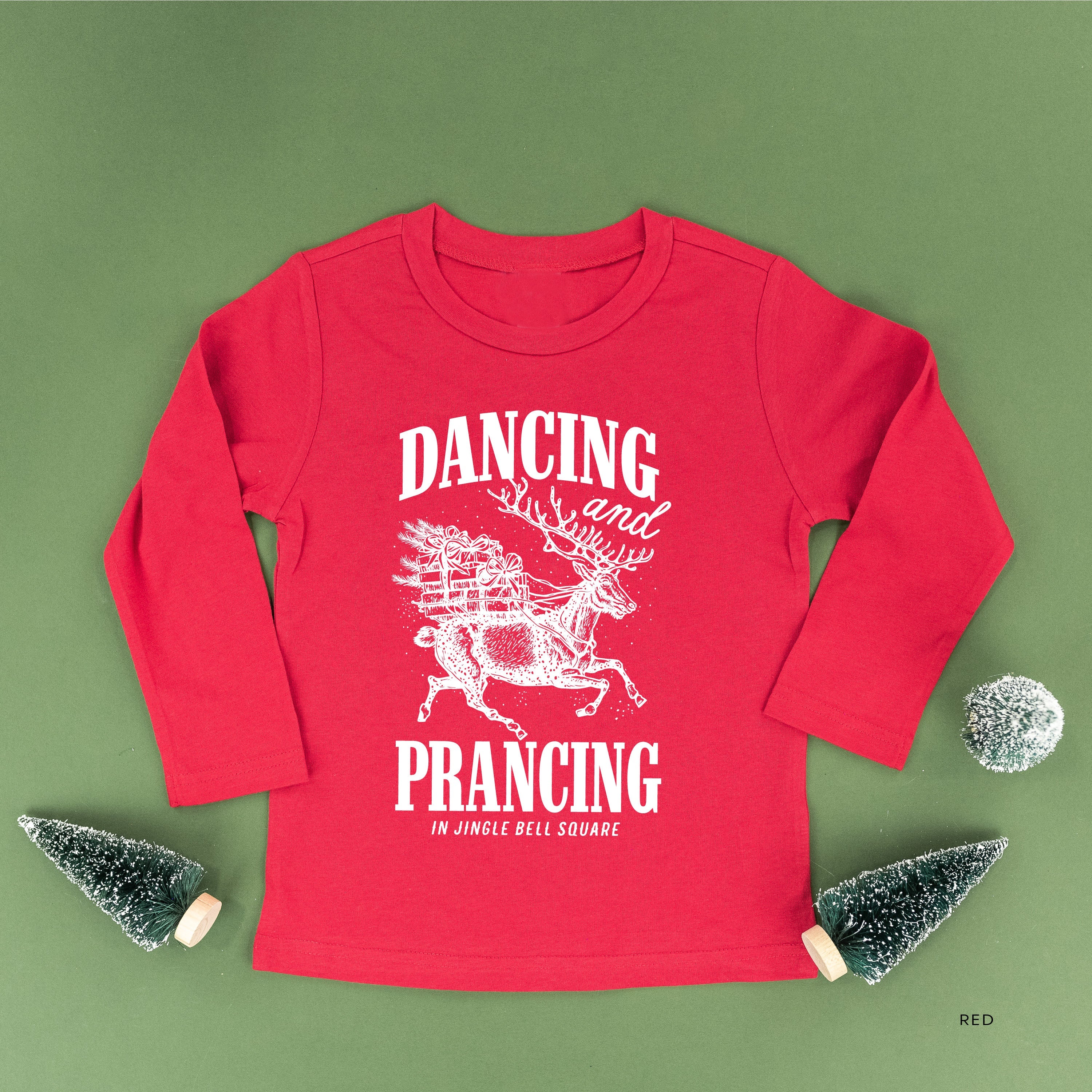 Dancing and Prancing in Jingle Bell Square - Child LONG SLEEVE Tee Little Mama Shirt Shop