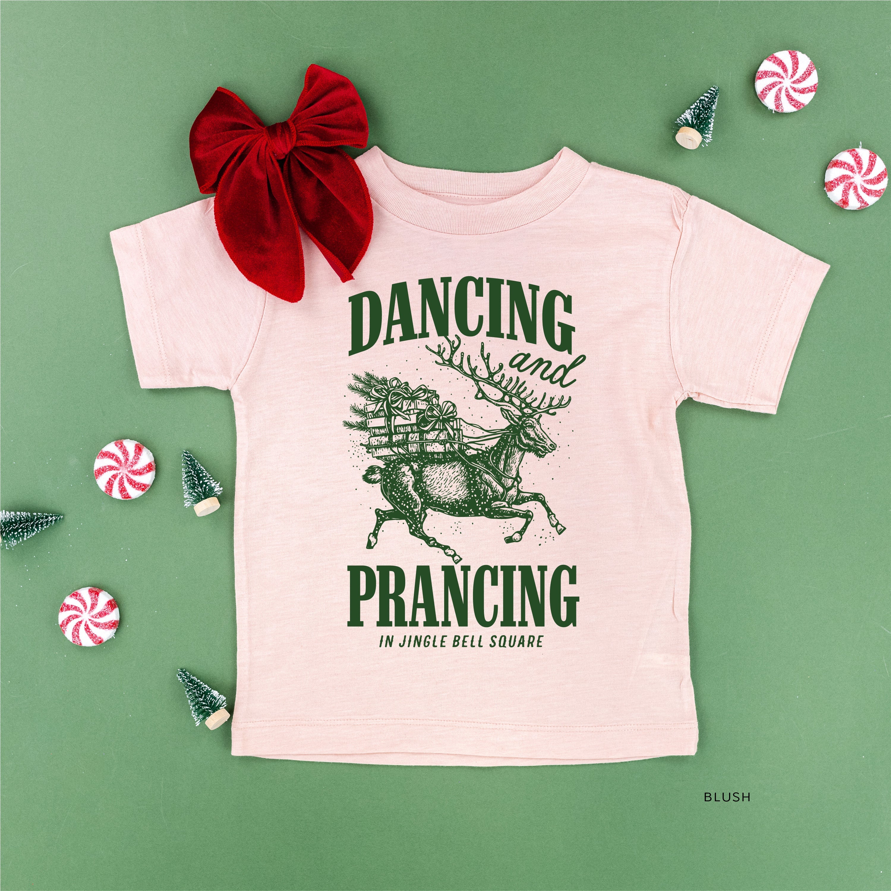 Dancing and Prancing in Jingle Bell Square - Child Tee Little Mama Shirt Shop