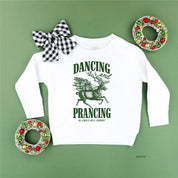 Dancing and Prancing in Jingle Bell Square - Child Sweater Little Mama Shirt Shop