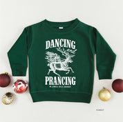 Dancing and Prancing in Jingle Bell Square - Child Sweater Little Mama Shirt Shop