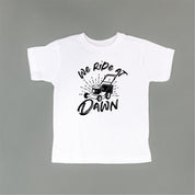 Push Mower - We Ride At Dawn - Child Tee Little Mama Shirt Shop