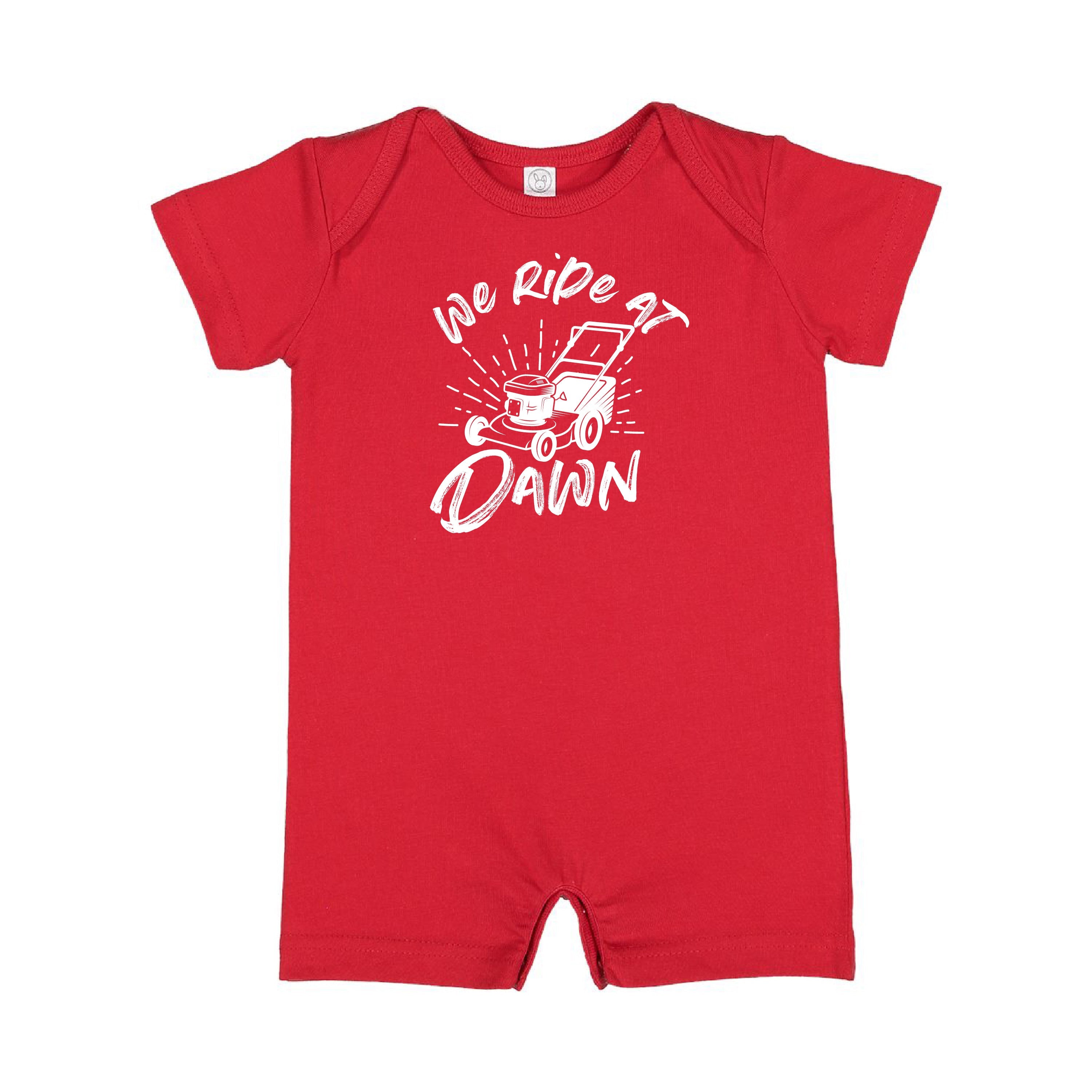 Push Mower - We Ride At Dawn - Shorts Romper Little Mama Shirt Shop