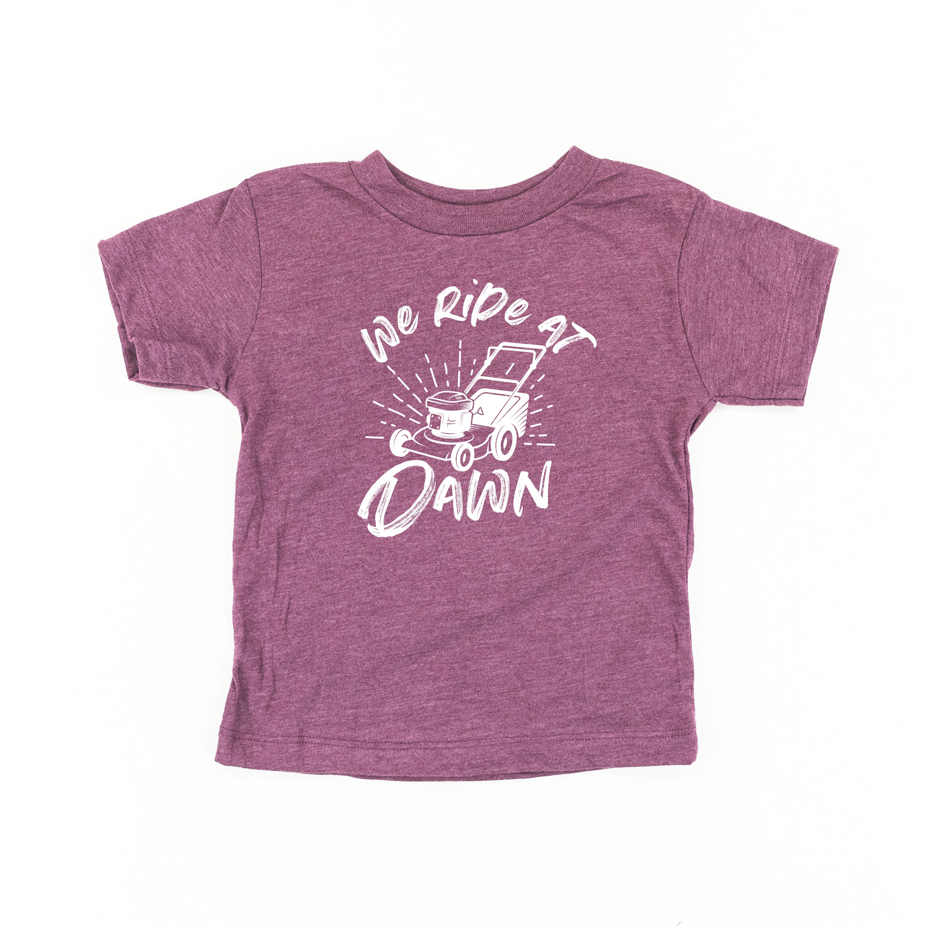 Push Mower - We Ride At Dawn - Child Tee Little Mama Shirt Shop
