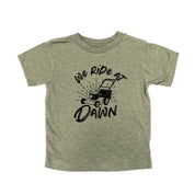 Push Mower - We Ride At Dawn - Child Tee Little Mama Shirt Shop