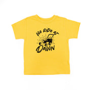 Push Mower - We Ride At Dawn - Child Tee Little Mama Shirt Shop