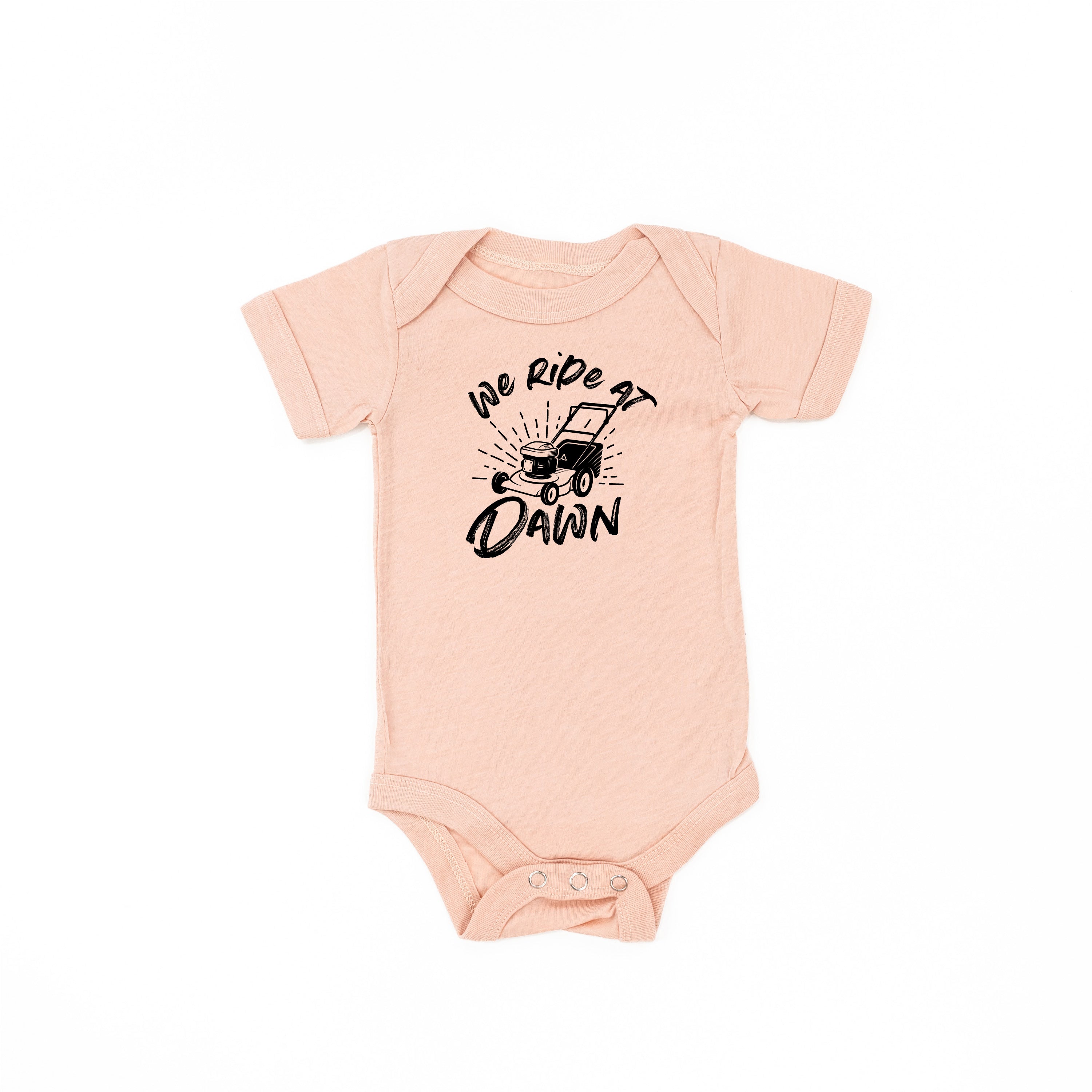 Push Mower - We Ride At Dawn - Child Tee Little Mama Shirt Shop