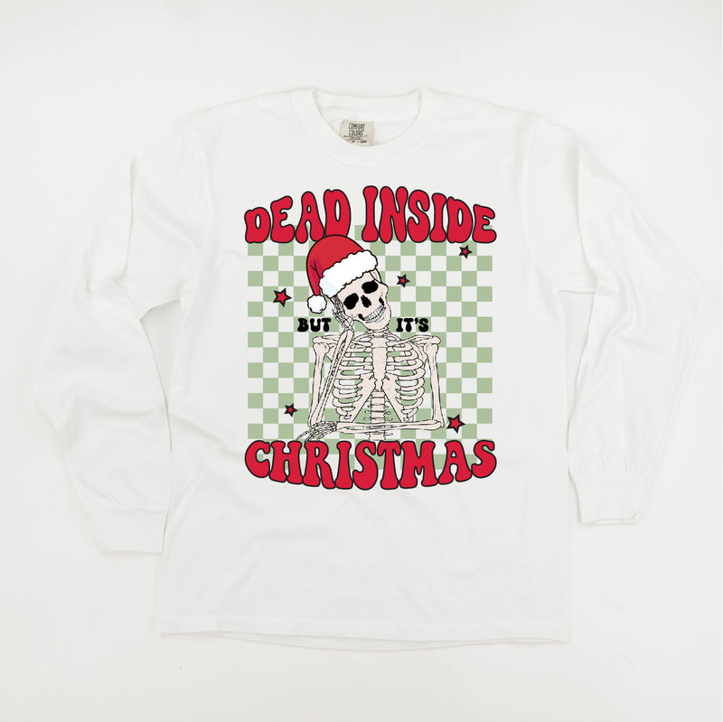 Dead Inside But It's Christmas - LONG SLEEVE Comfort Colors Tee