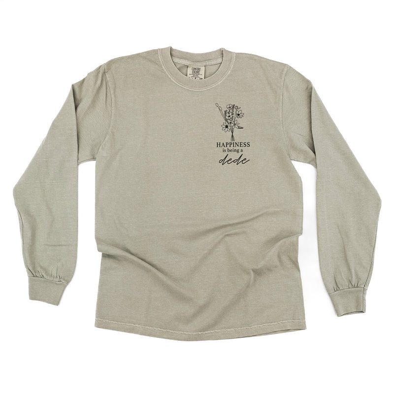 Bouquet Style - Happiness is Being a DEDE - LONG SLEEVE COMFORT COLORS TEE