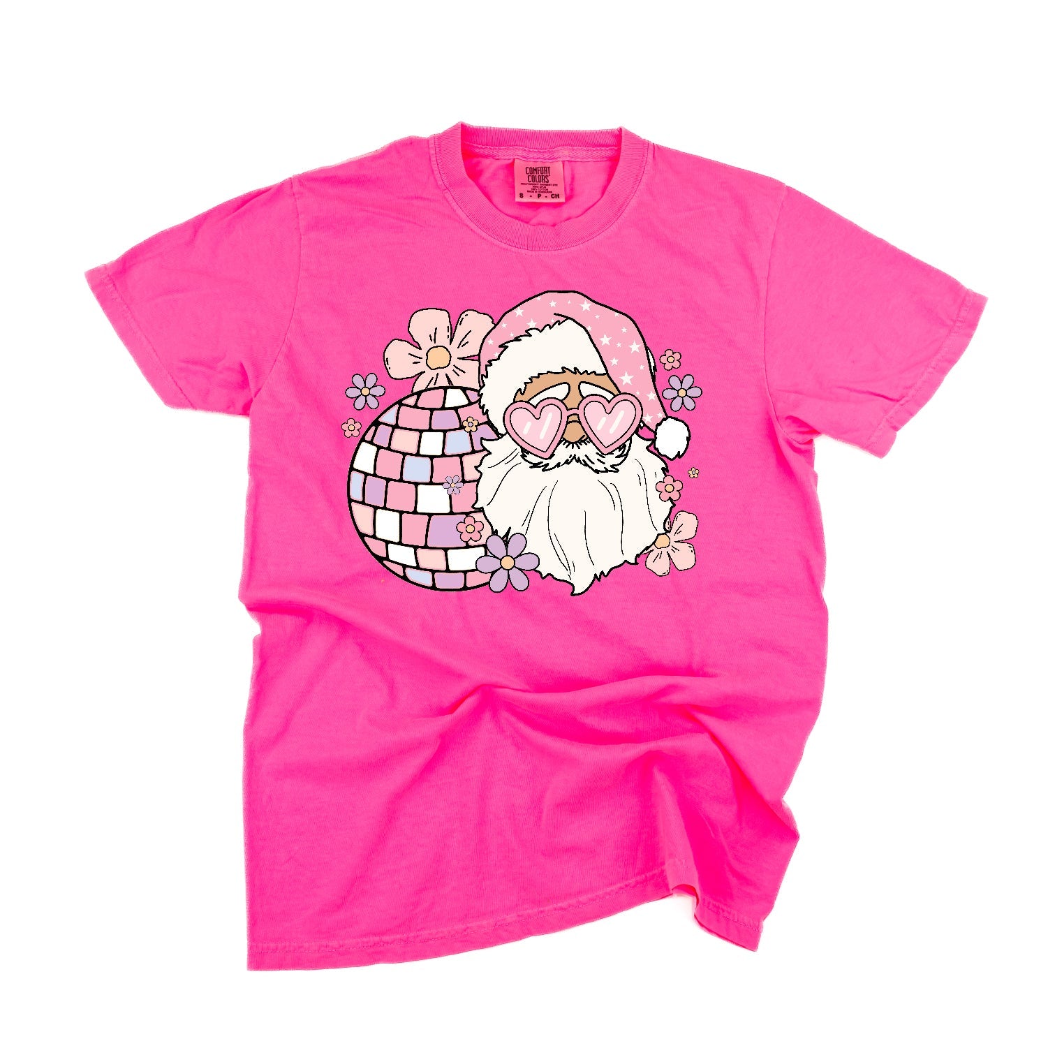Disco Santa - Comfort Colors Tee Little Mama Shirt Shop