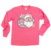 Disco Santa - LONG SLEEVE Comfort Colors Tee Little Mama Shirt Shop