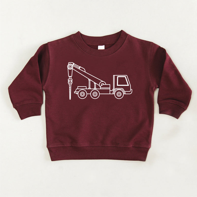 DRILLING TRUCK - Minimalist Design - Child Sweater