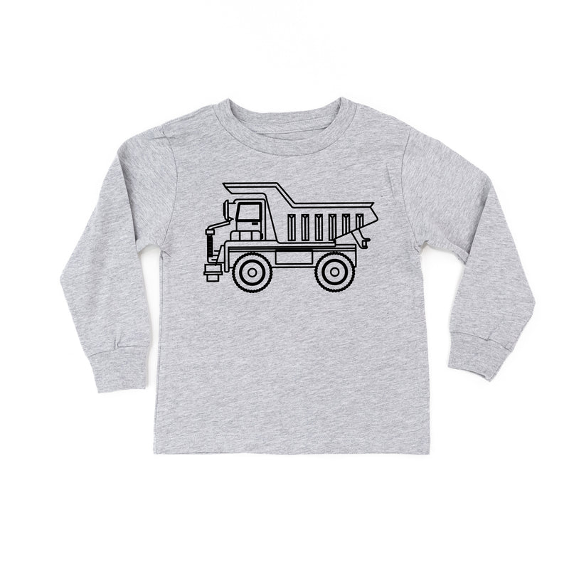 DUMP TRUCK - Minimalist Design - Long Sleeve Child Shirt