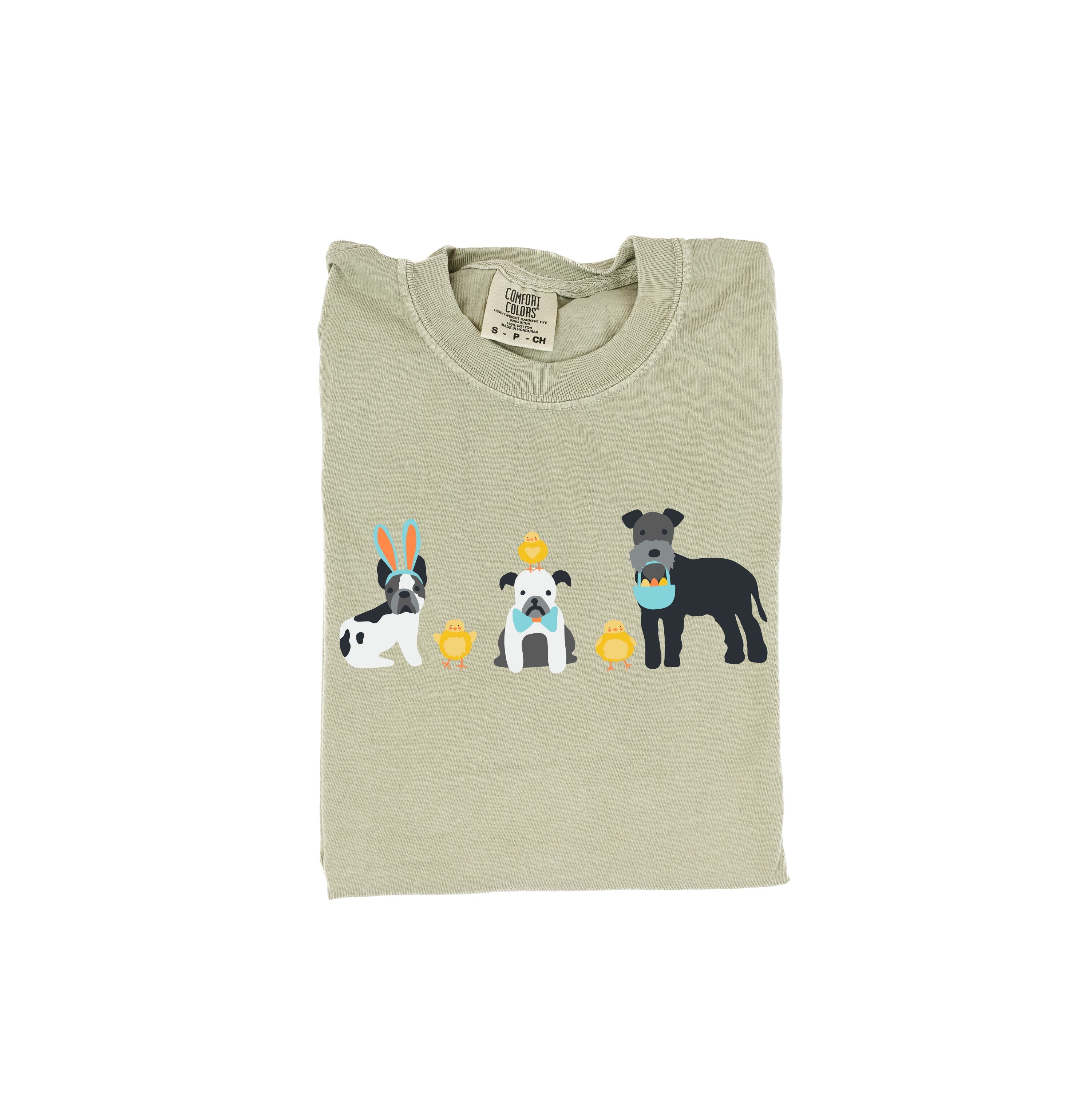 Easter Pups - Comfort Colors Tee Little Mama Shirt Shop