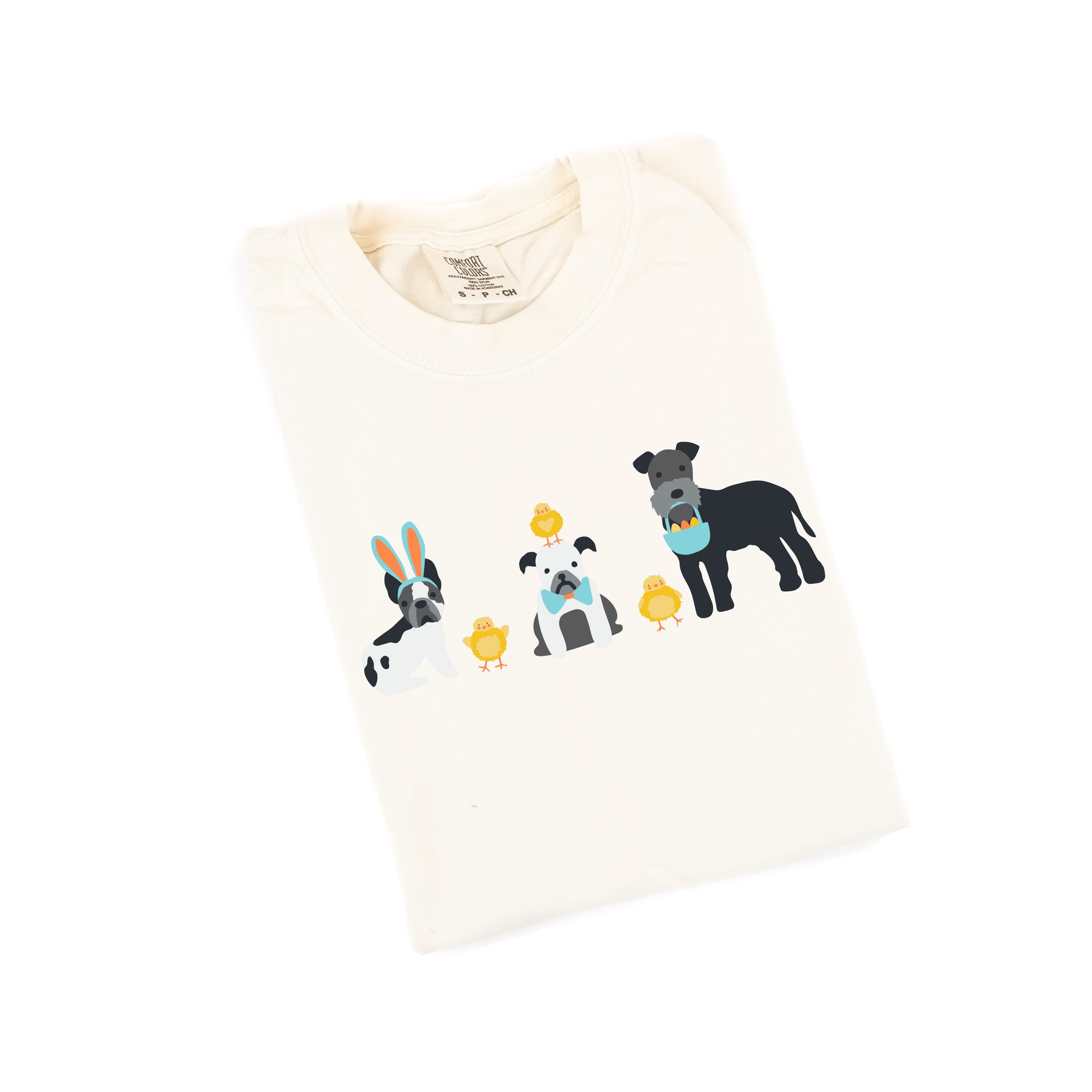 Easter Pups - Comfort Colors Tee Little Mama Shirt Shop