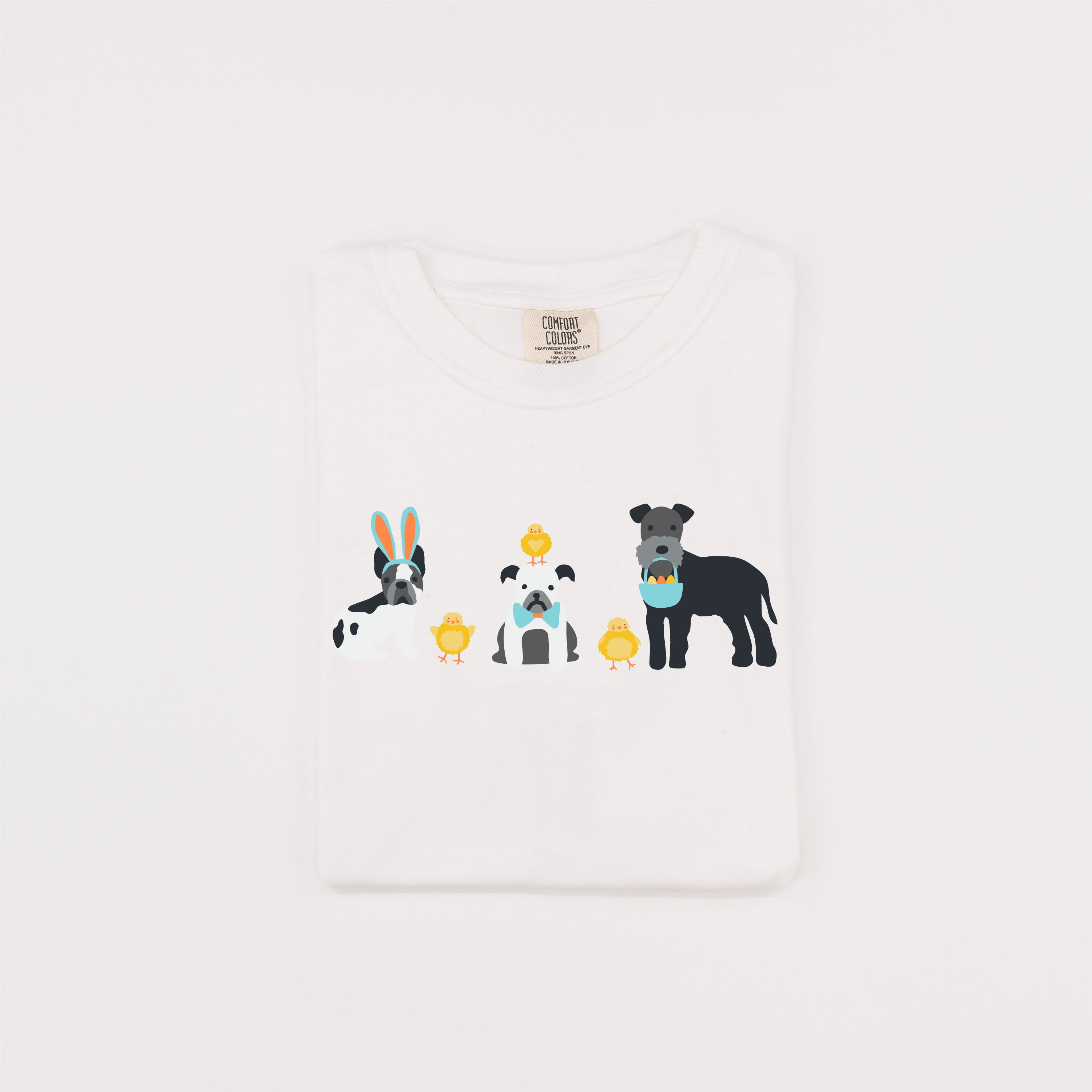 Easter Pups - Comfort Colors Tee Little Mama Shirt Shop
