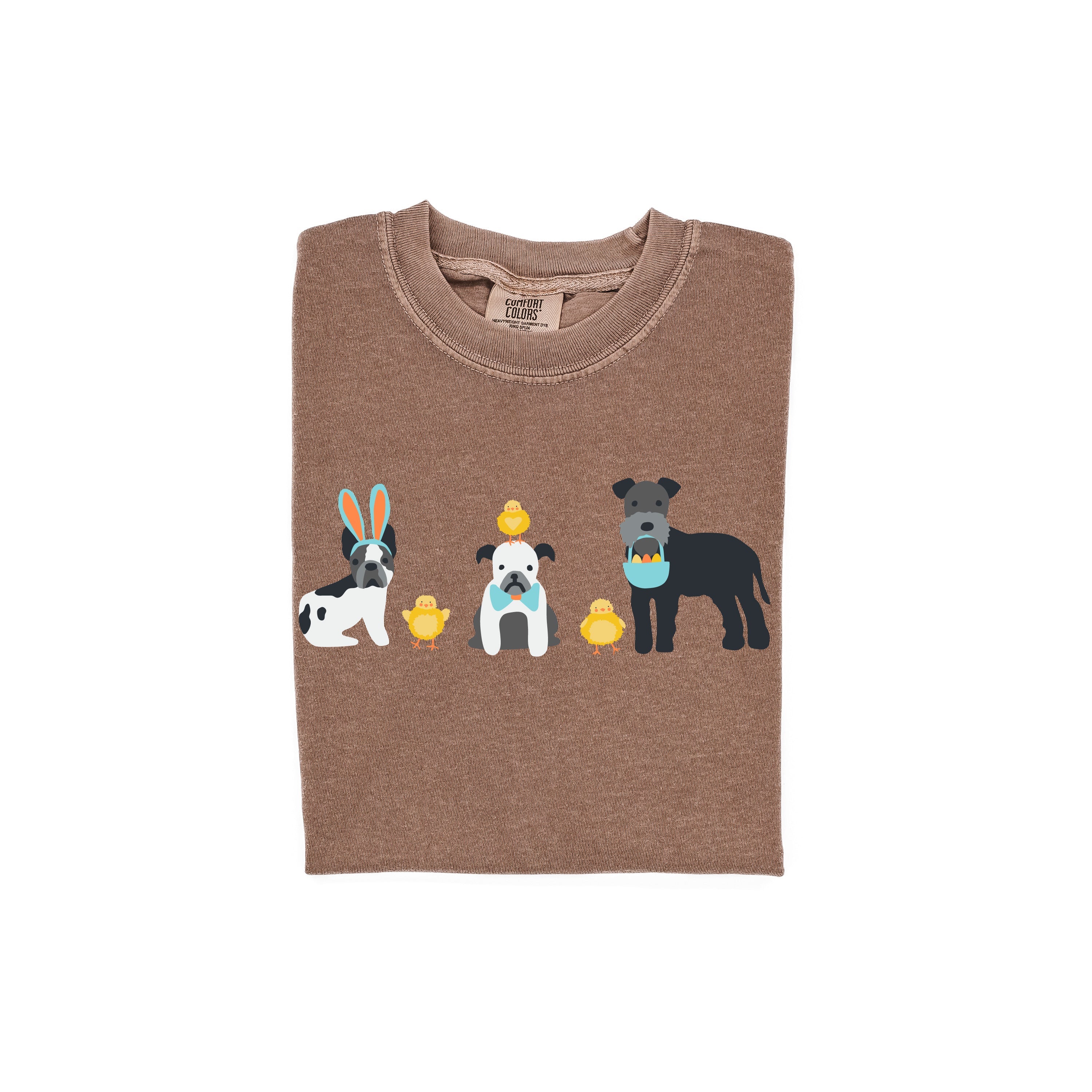 Easter Pups - Comfort Colors Tee Little Mama Shirt Shop