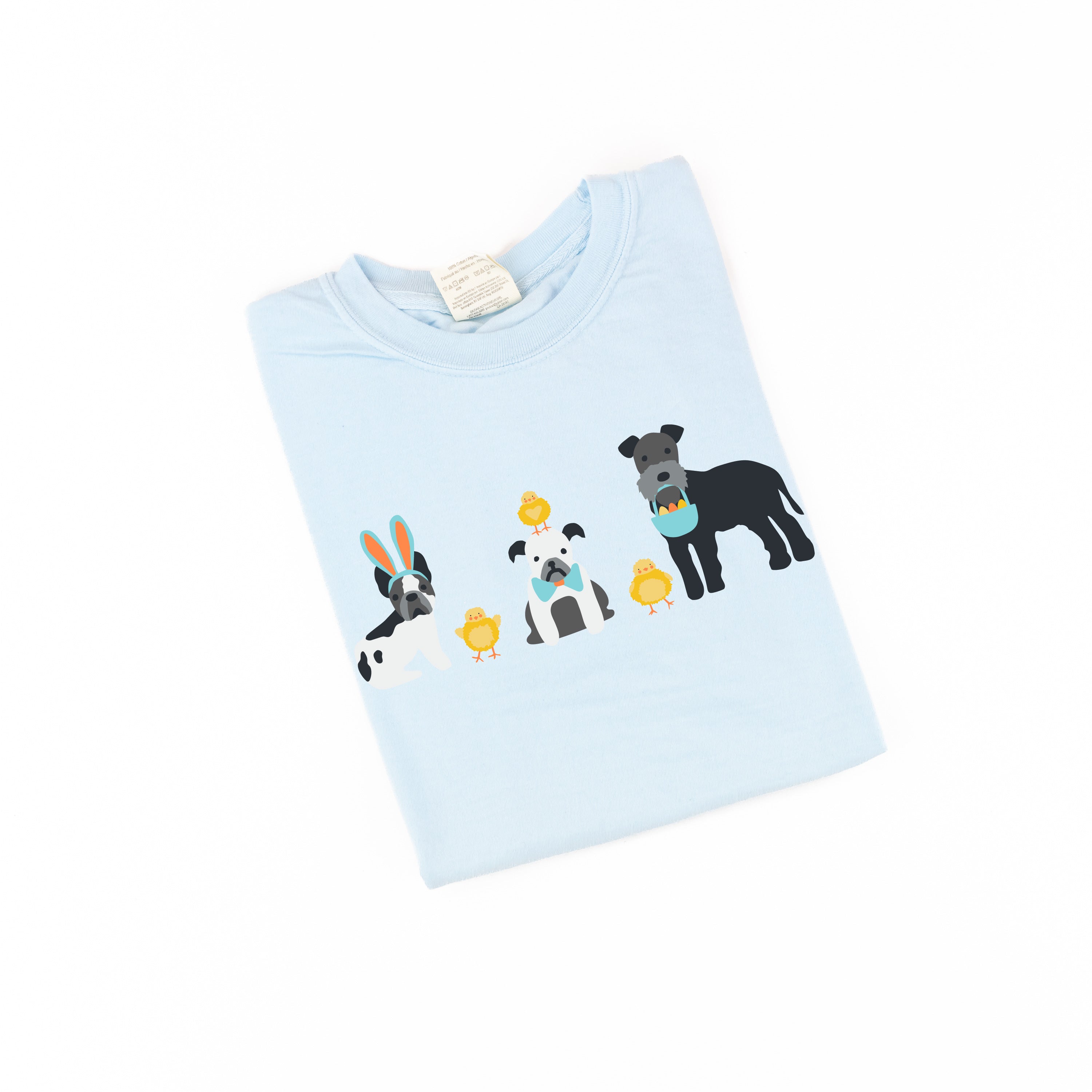 Easter Pups - Comfort Colors Tee Little Mama Shirt Shop