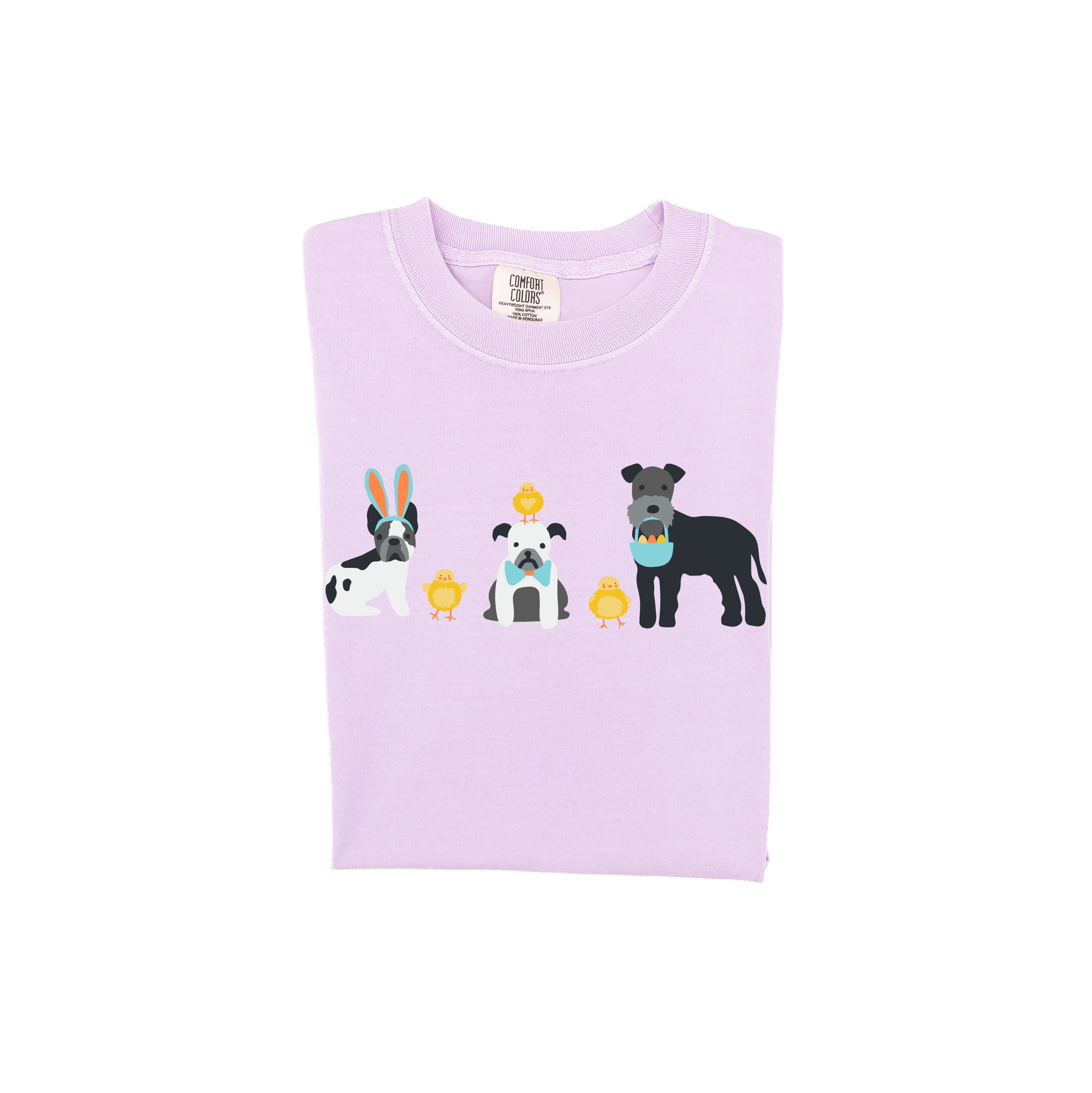 Easter Pups - Comfort Colors Tee Little Mama Shirt Shop