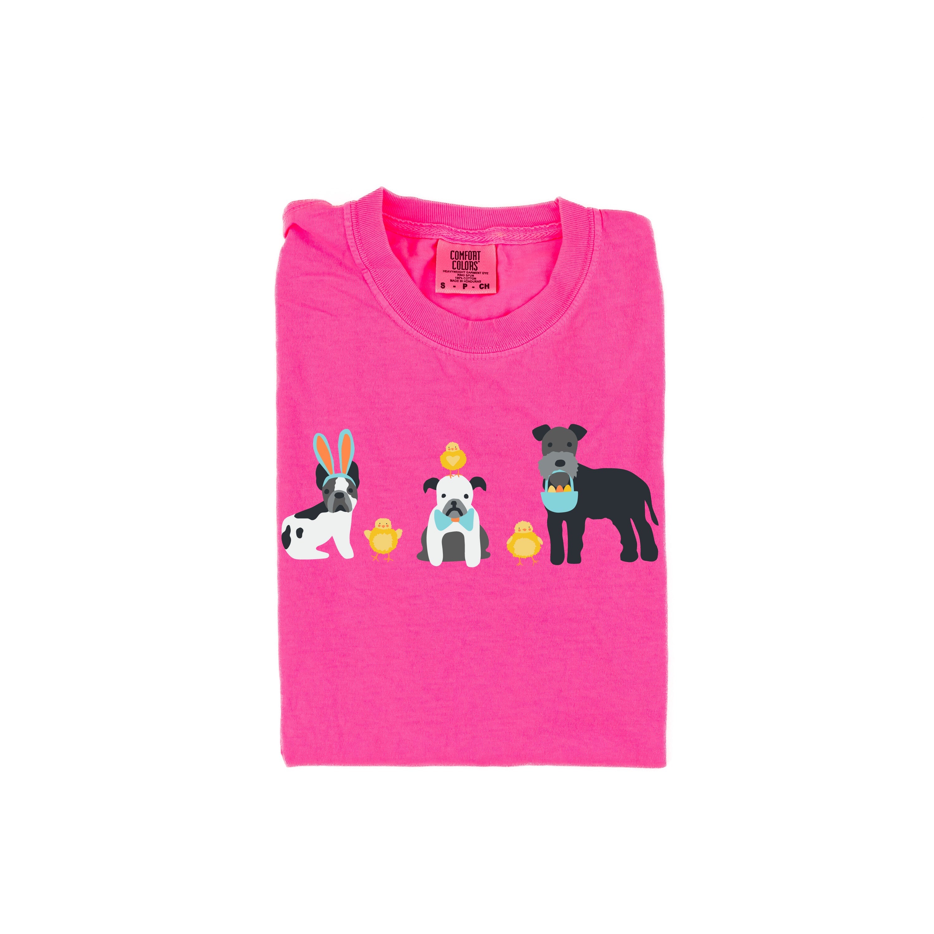 Easter Pups - Comfort Colors Tee Little Mama Shirt Shop