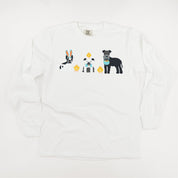 Easter Pups - LONG SLEEVE Comfort Colors Tee Little Mama Shirt Shop