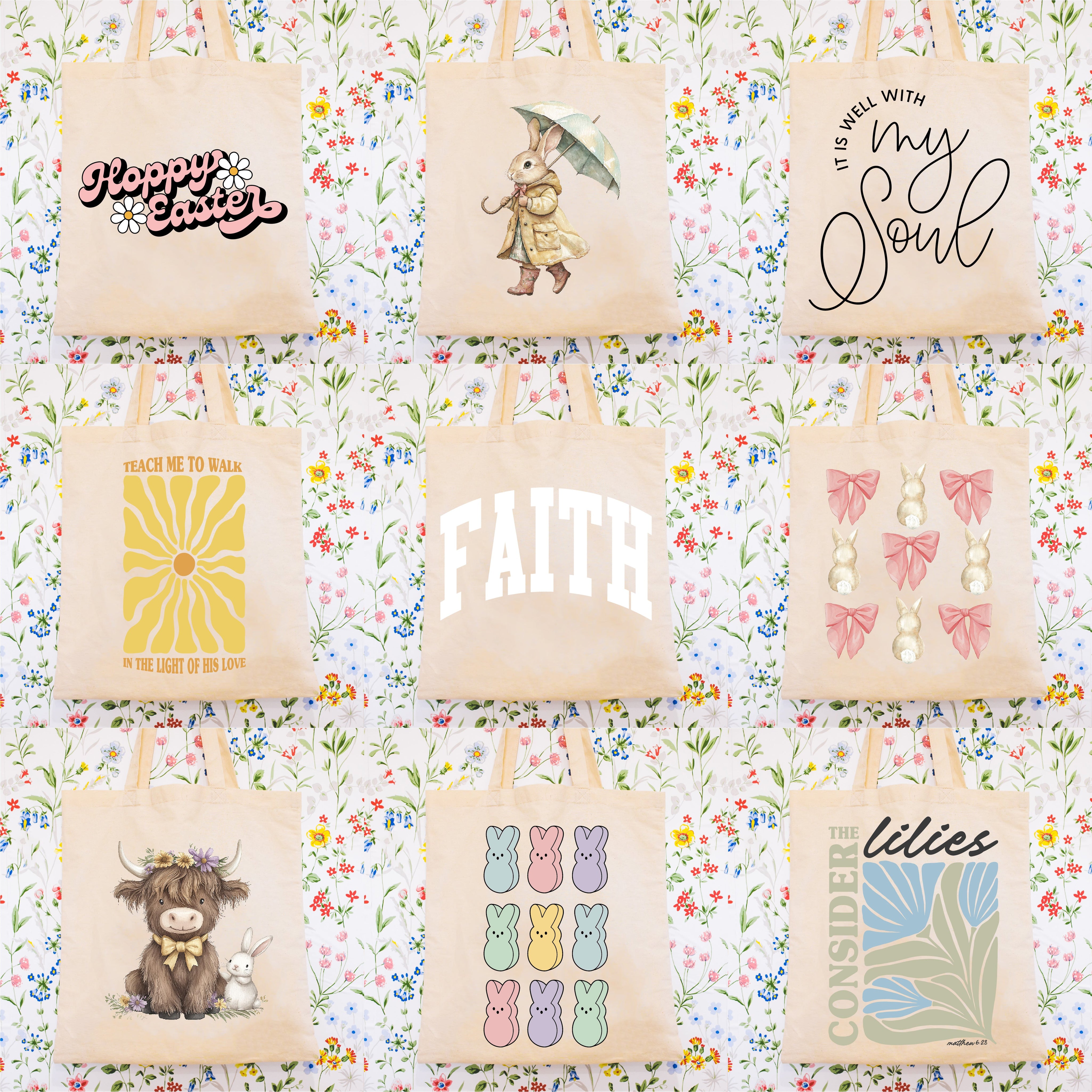 Easter Tote - Multiple Design Options Little Mama Shirt Shop