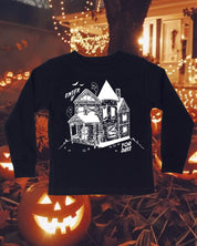 Enter If You Dare - Black Child Long Sleeve Tee Little Mama Shirt Shop