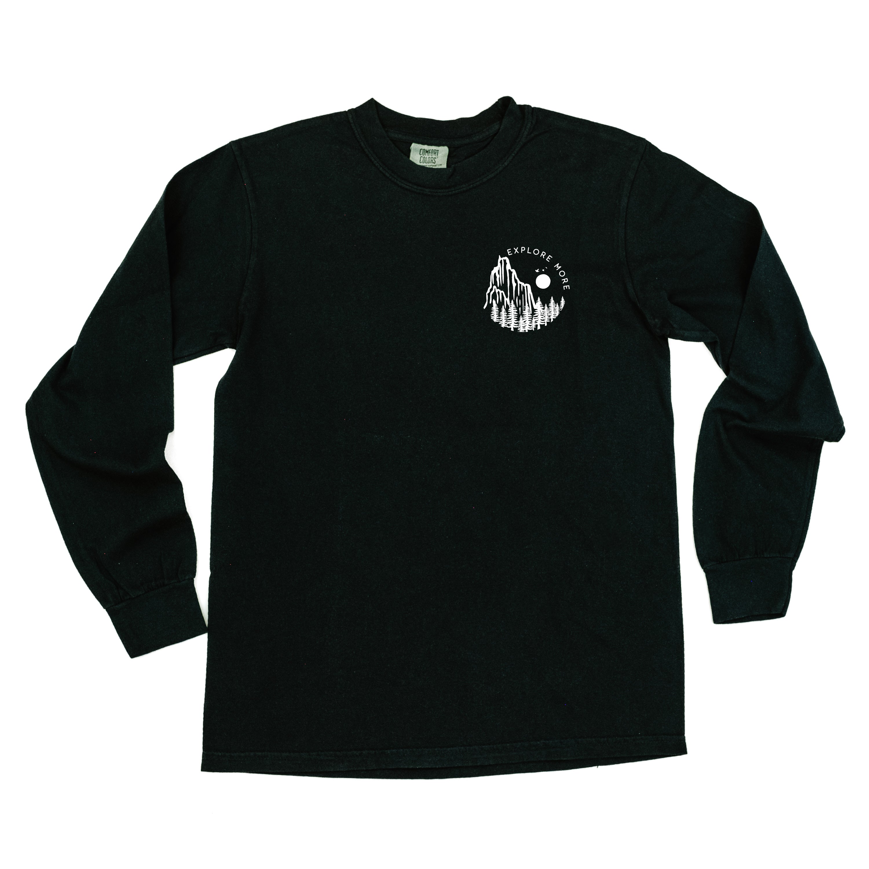 Explore More (pocket) - LONG SLEEVE Comfort Colors Tee Little Mama Shirt Shop