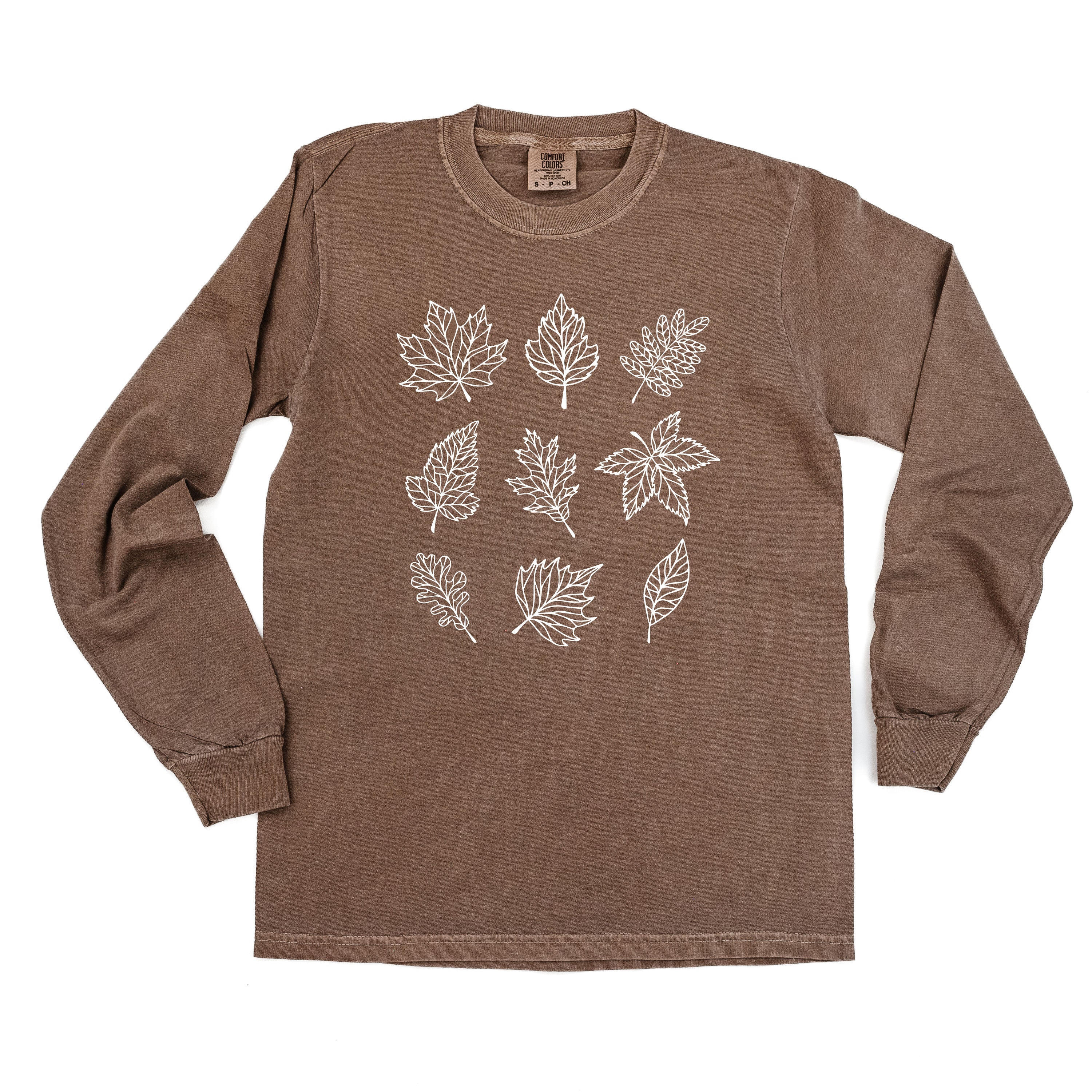 Fall Leaves - LONG SLEEVE Comfort Colors Tee Little Mama Shirt Shop