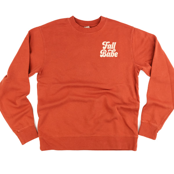 Embroidered Pigment Crewneck Sweatshirt - Fall Babe