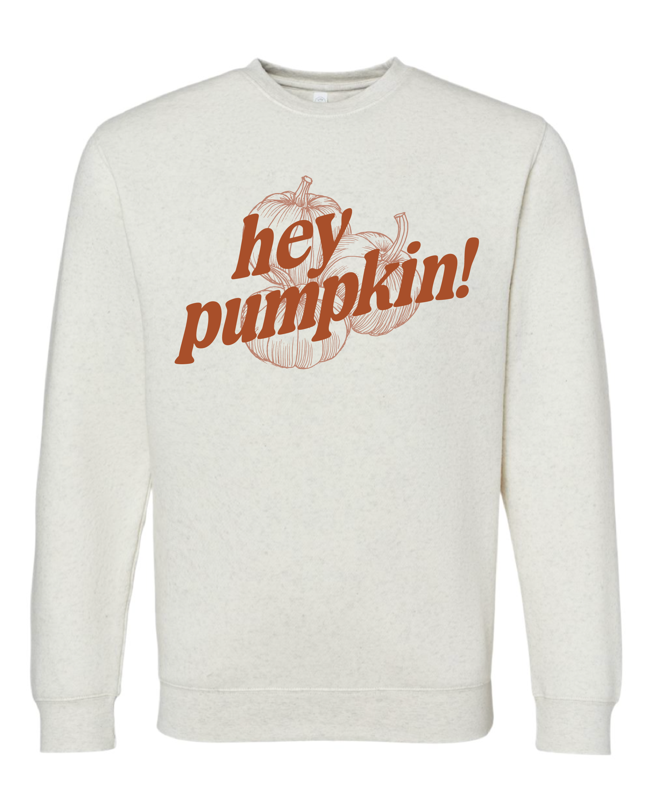 Hey Pumpkin! - Natural Heather ELEVATED Fleece Little Mama Shirt Shop LLC
