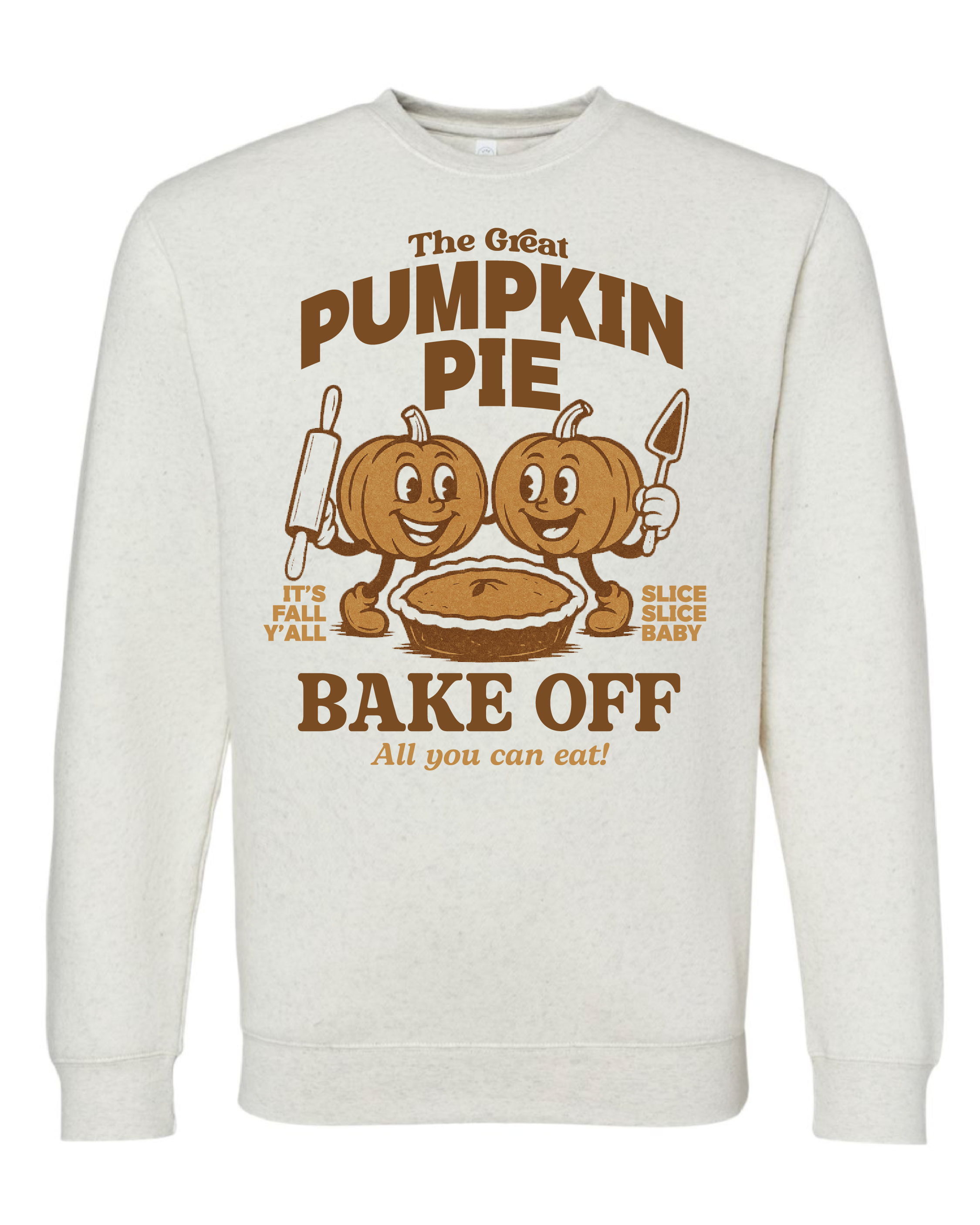 The Great Pumpkin Pie Bake-Off - Natural Heather ELEVATED Fleece Little Mama Shirt Shop LLC