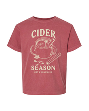 Cider Season - Crimson w/ Cream - YOUTH Comfort Colors Tee Little Mama Shirt Shop