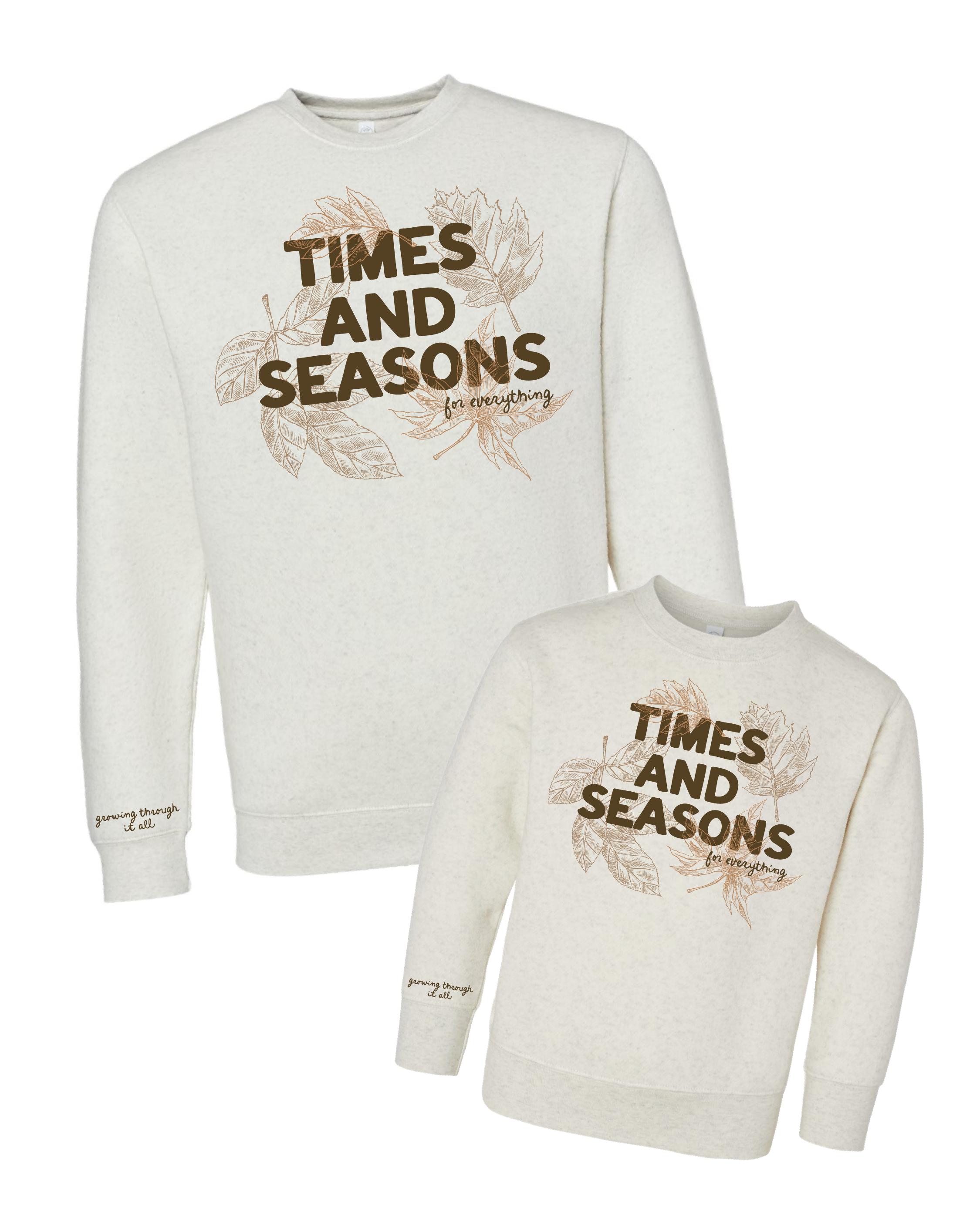 Times and Seasons (f&wd) - Natural Heather - Set of 2 ELEVATED Fleece Sweaters Little Mama Shirt Shop
