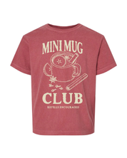 Mini Mug Club - Crimson w/ Cream - YOUTH Comfort Colors Tee Little Mama Shirt Shop