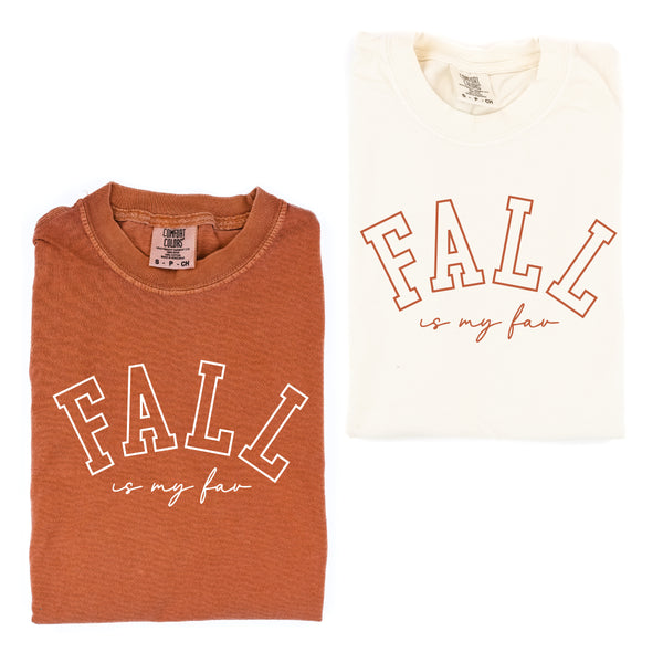 Embroidered Comfort Colors Tee - (Short Sleeve) - Fall is My Fav
