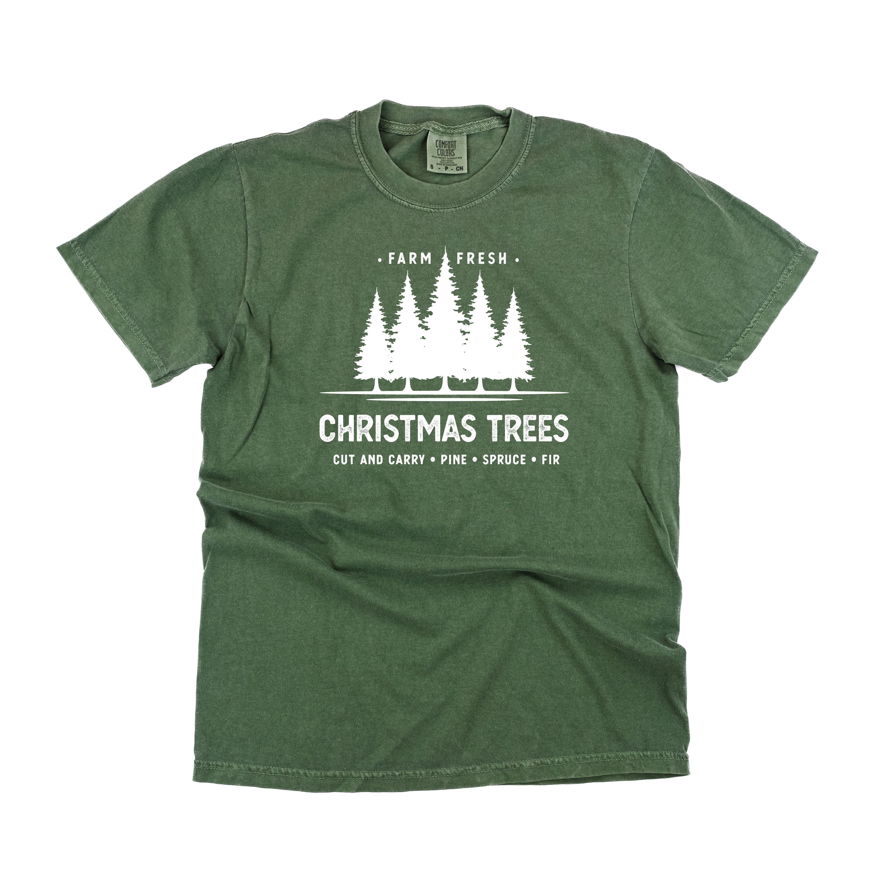 Farm Fresh Christmas Trees - Comfort Colors Tee Little Mama Shirt Shop