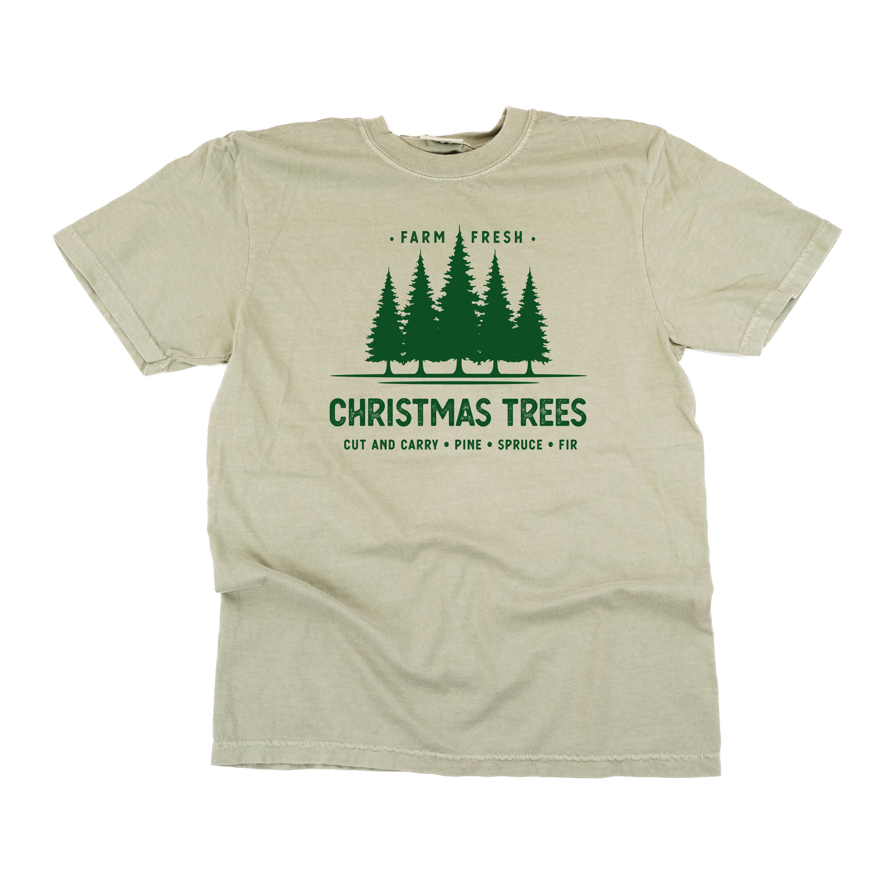 Farm Fresh Christmas Trees - Comfort Colors Tee Little Mama Shirt Shop