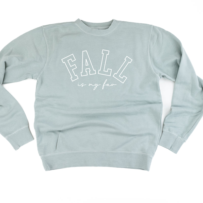 Embroidered Pigment Crewneck Sweatshirt - Fall is My Fav