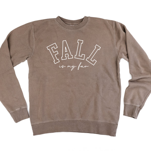 Embroidered Pigment Crewneck Sweatshirt - Fall is My Fav