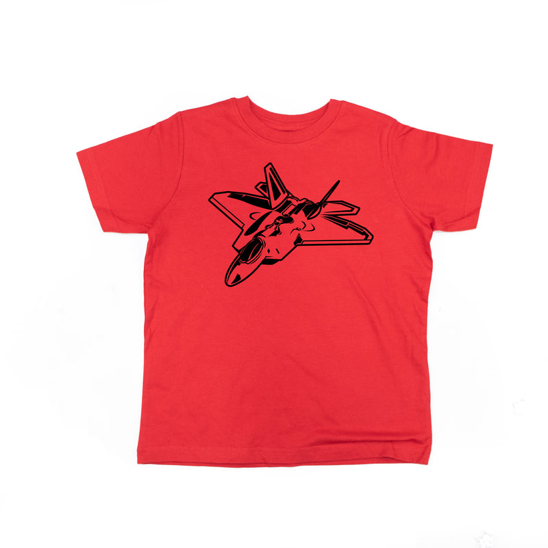FIGHTER JET - Minimalist Design - Short Sleeve Child Shirt