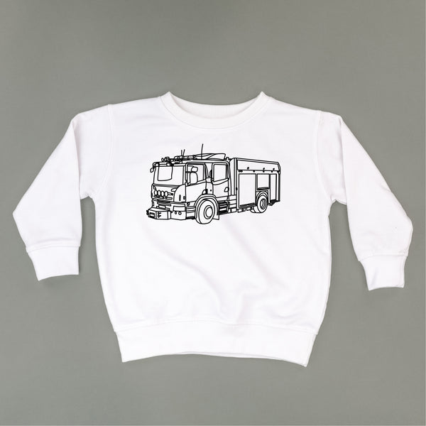 FIRE TRUCK - Minimalist Design - Child Sweater