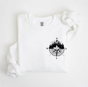 Fishing Compass - Fishing Scene (pf&b) - BASIC Fleece Little Mama Shirt Shop LLC