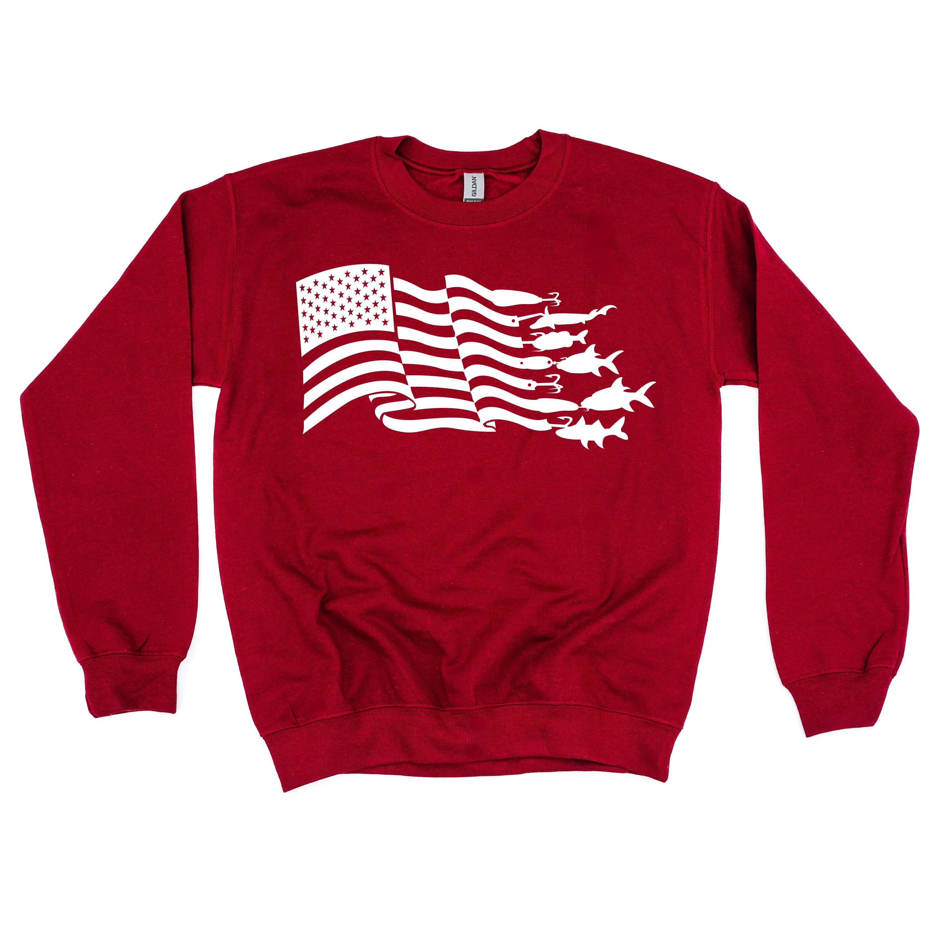 Fishing Flag - BASIC Fleece Little Mama Shirt Shop LLC