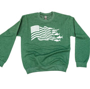 Fishing Flag - BASIC Fleece Little Mama Shirt Shop LLC
