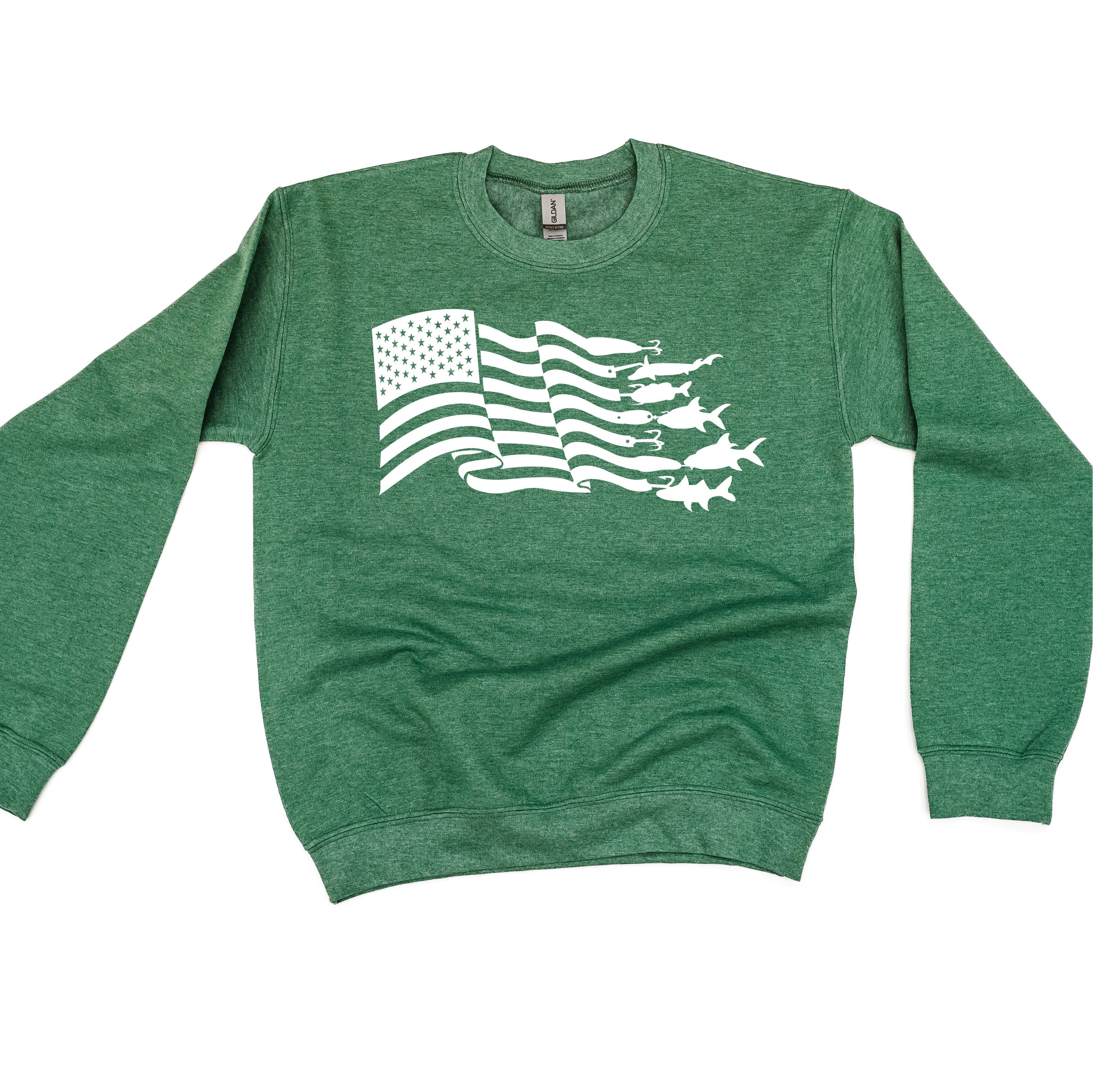 Fishing Flag - BASIC Fleece Little Mama Shirt Shop LLC